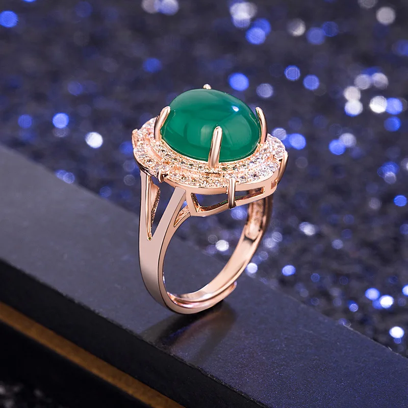 Кольцо из халцедона очаровательные ювелирные изделия Hetian нефритовый Агат