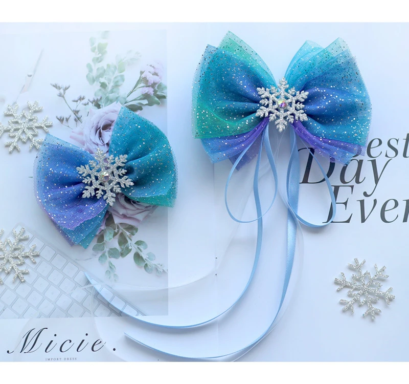 Детские аксессуары для волос Холодное сердце 2 Эльза принцесса бант заколка