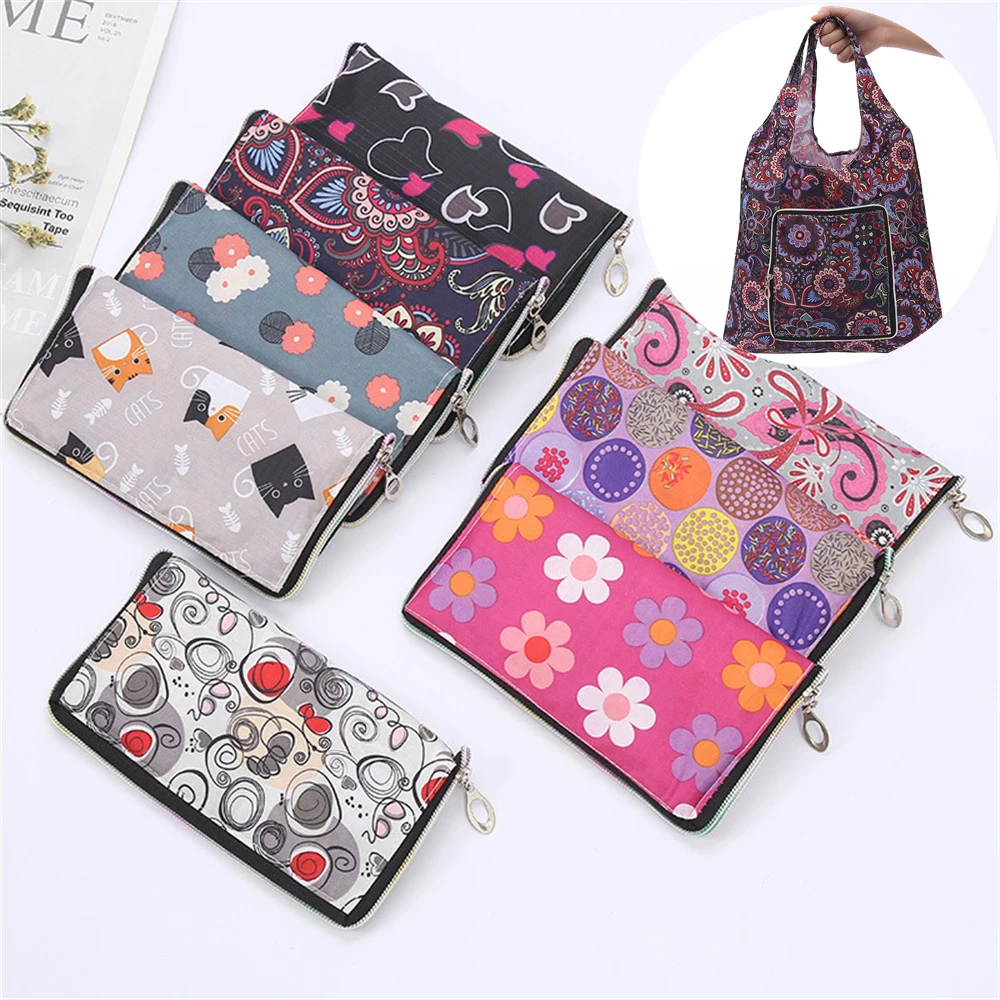 

Foldable Women's Cosmetic Bag High Capacity Makeup Bag Shopper Bag Organizer for Cosmetics Eco Portable Tote Bag Storage Bags