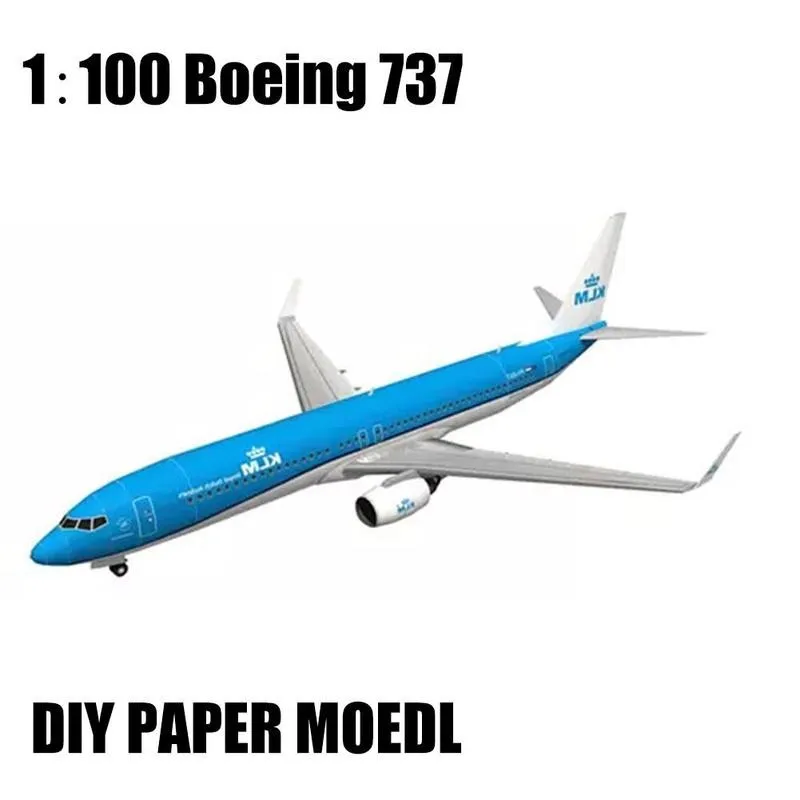 

Бумажная 3D модель игрушки ручной работы 1:100, модель самолета Боинг 737, бумажная модель самолета «сделай сам», модель самолета, бумажная модел...