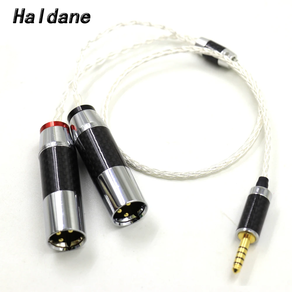 

Haldane Carbon Fiber Gui-ZS Silver Plated 4.4mm Balanced Mlale to Dual 2x 3pin XLR Balanced Male Audio Adapter Cable