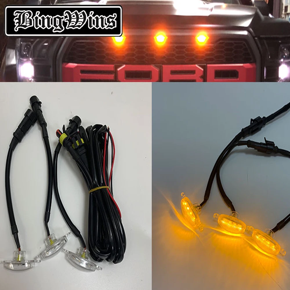 

Car styling For Ford F150 Raptor 16-19 daytime running light new Raptor refitted front bar light special LED turn light accessor