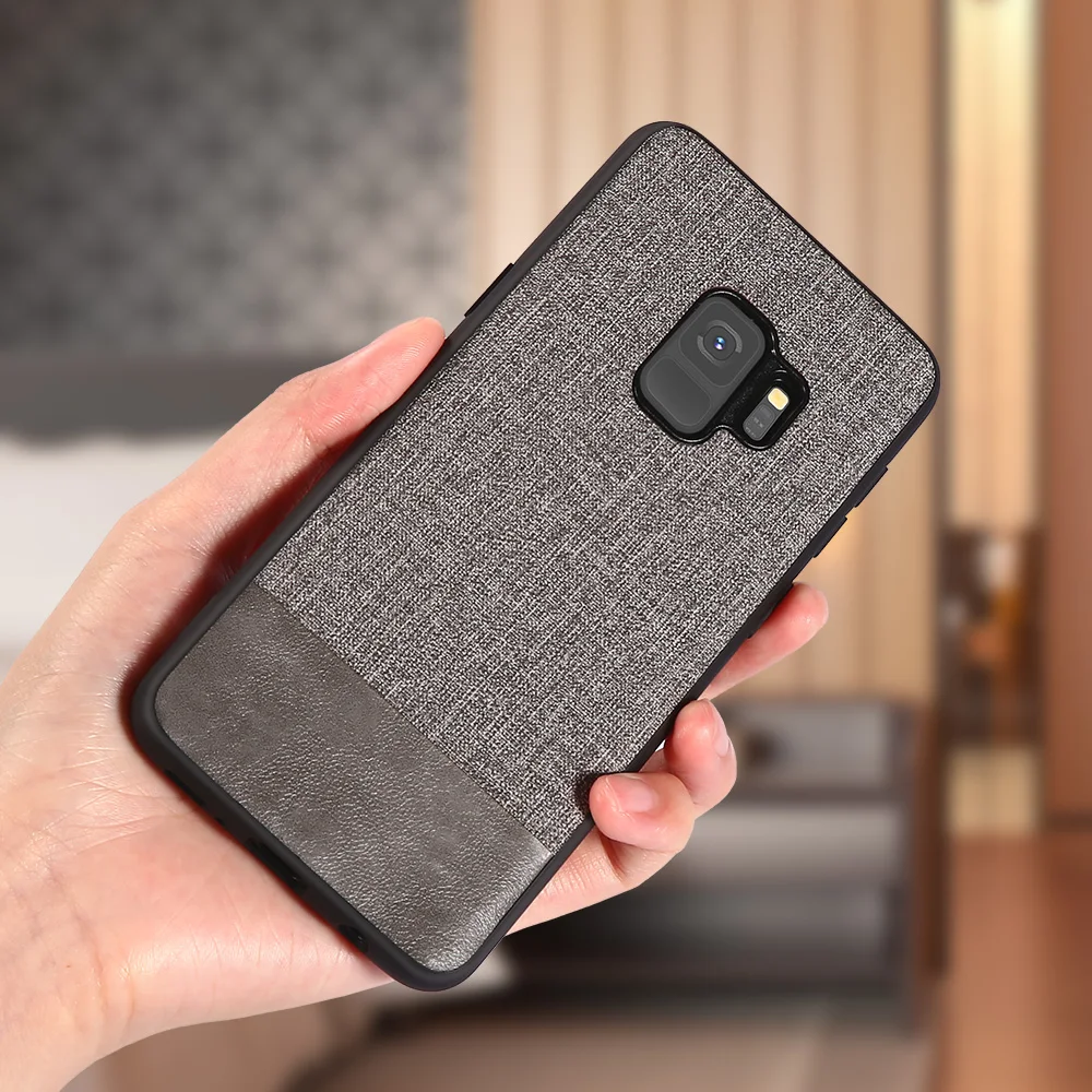 KISSCASE Cloth Leather Case For Samsung Galaxy A50 A70 S10 S8 S9 Plus S7 Edge Splice Cover for Note 8 9 10 S10E Coque |