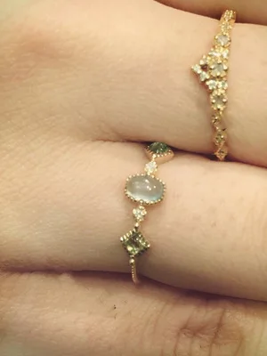 Японский крейсер роскошный циркон кольцо с натуральным камнем для женщин