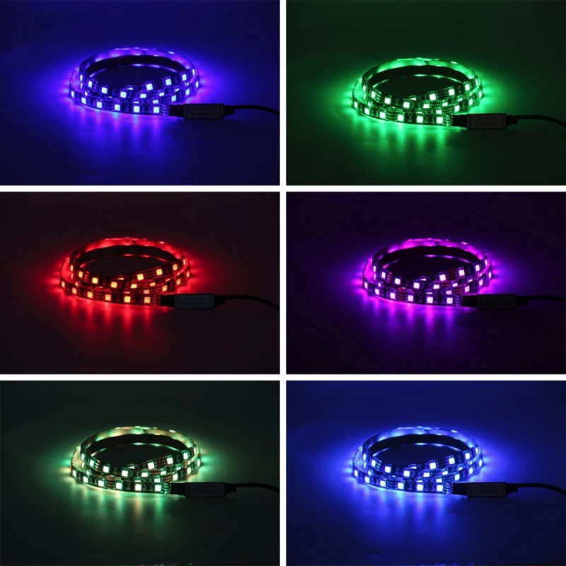 USB RGB Светодиодная лента Водонепроницаемая 5 в 5050 SMD 30led/m полоса света с