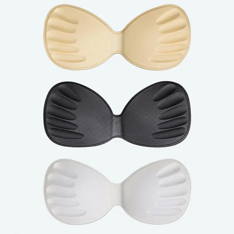 

1Pair Inserts Chest Pad Soft Bra Enhancer Push Up Chest Padded Bikini Padded Colorful Body-fitted Foam Sponge Swimsuit Padding