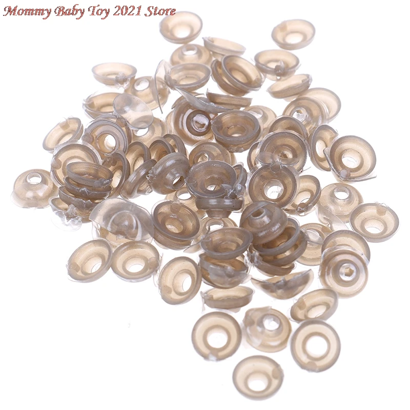 

100Pcs DIY 6-12mm Black Plastic Crafts Safety Eyes for Bear Soft Toy Animal Doll Accessories
