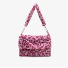 Сумка через плечо женская, мягкая, розовая, пушистая, Осень-зима сумка с рисунком леопард, 2020