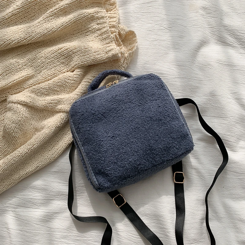 Шикарный модный плюшевый рюкзак с леопардовым принтом маленькая сумка для