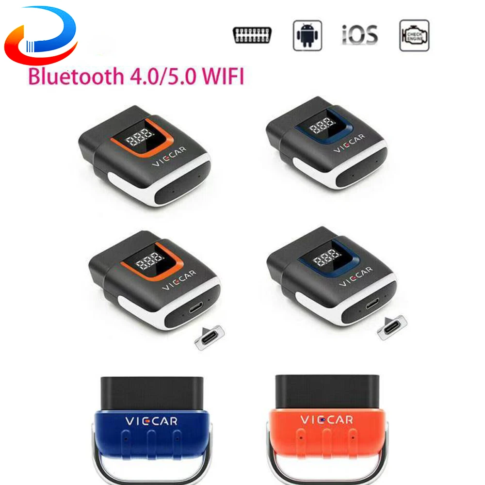 Viecar ELM 327 V2.2  WIFI PIC18F25K80 ELM327 OBD2 Bluetooth-compatible 5.0 4.0 Scanner Code Reader USB ODB2 Car Diagnostic Tool