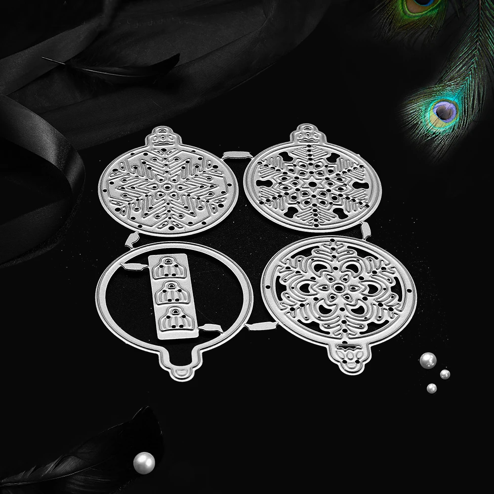 Рождественские металлические Вырубные штампы снежинки для рукоделия альбом