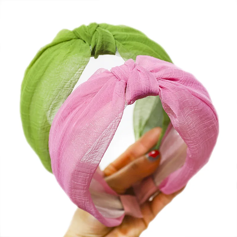 2020 однотонные тонкие сетчатые повязки для волос женщин зажимы повязка на голову