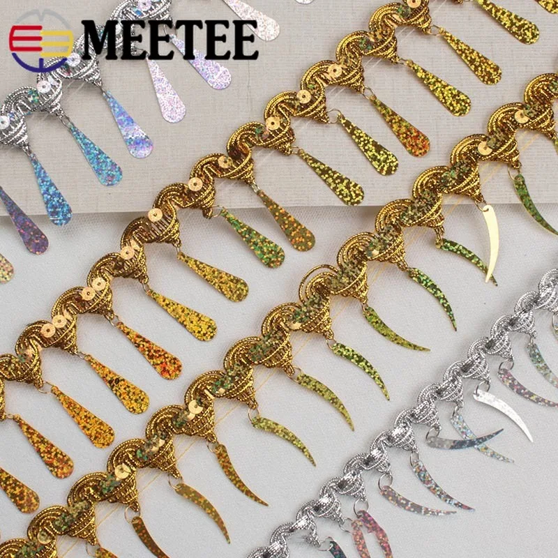 Meetee 4 метра 6 см блестки мачете капельки Висячие кисточки кружевная отделка