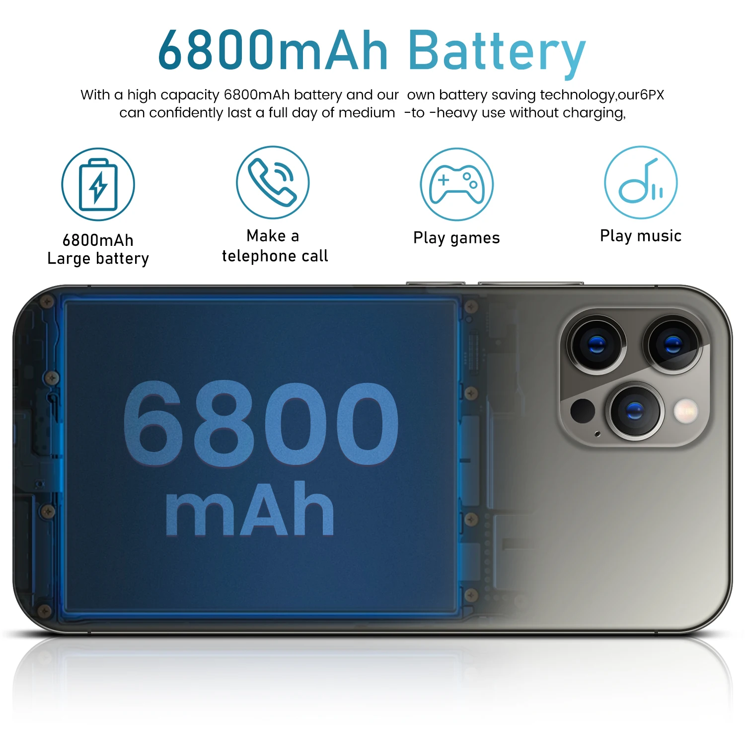 Tel&eacute;fono Inteligente X30 Pro versi&oacute;n Global, smartphone con pantalla de 6,7 pulgadas, Deca Core, 32MP, MTK6889, 6800Mah, 512GB + 12GB, Android 10-2