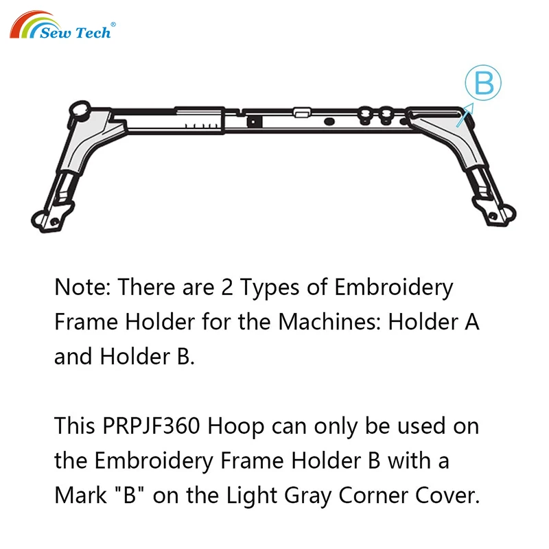 

Sew Tech Embroidery Hoop Brother For Embroidery Machine PR1000 PR1000E PR1050X Embroidery Frame PRPJF360