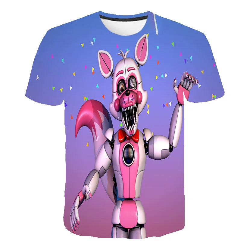 Детская забавная 3D футболка &quotпять ночей у Фредди&quot детская одежда для