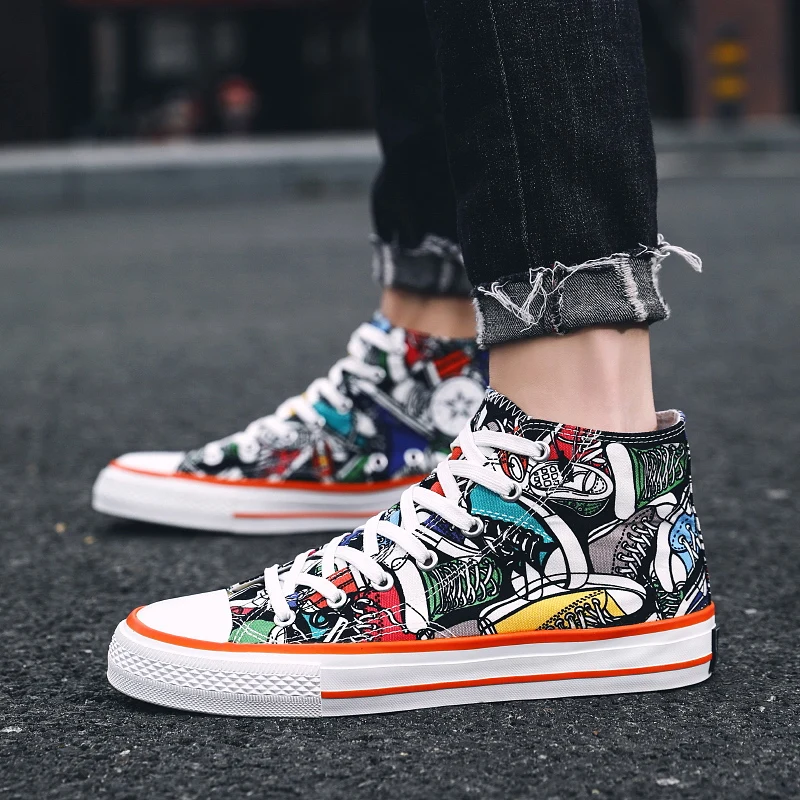 Лоферы мужские с пэчворком тканевые парусиновые туфли повседневная обувь крутая