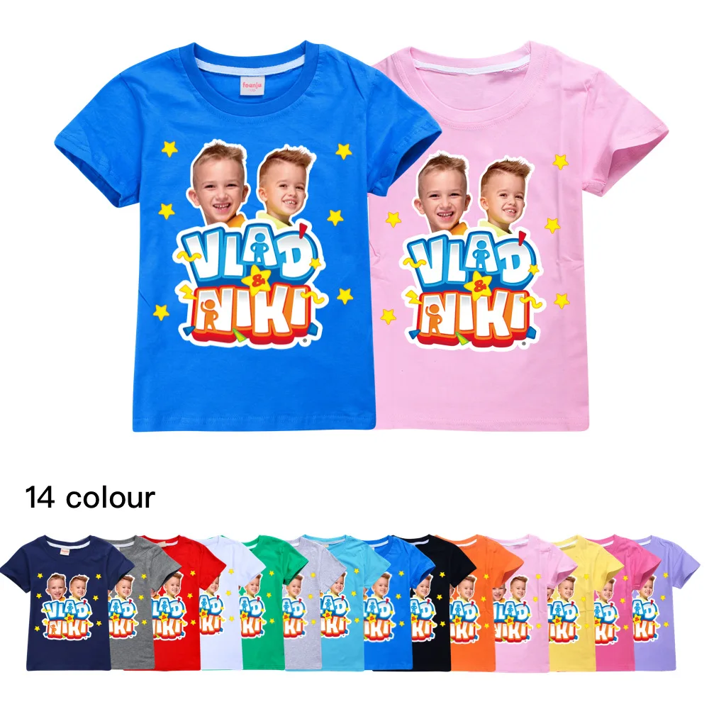Vlad Niki Shirts for Teenage Boys Cotton Infant Boy Clothes Princess T Shirt Thanksgiving Tops Girls Younth Clothing 10 12 Tees