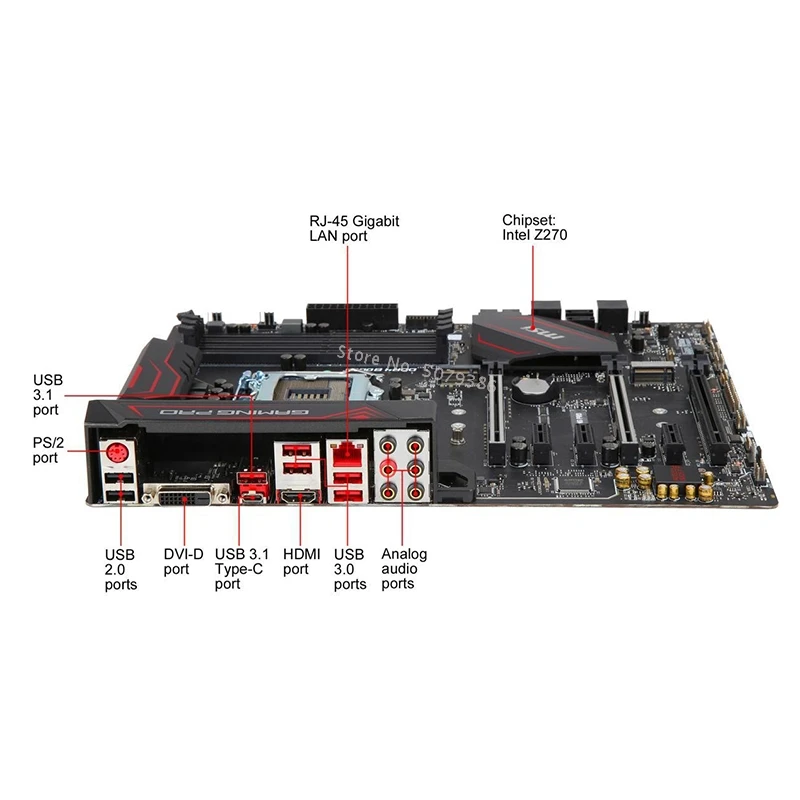 Материнская плата для MSI Z270 GAMING PRO LGA 1151 Intel DDR4 USB3.1 HDMI DVI 64 Гб используется