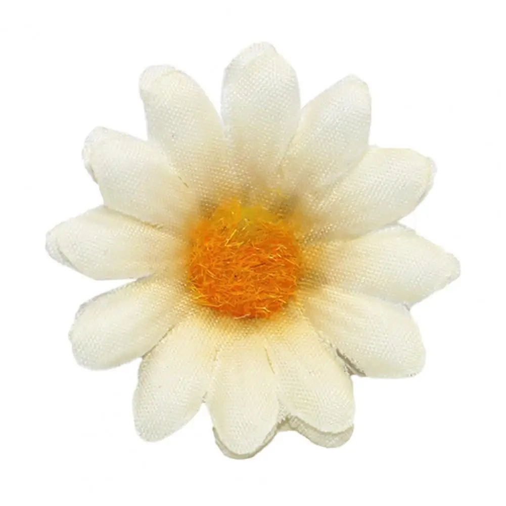 

100Pcs Colorful Artificial Flower Head Sunflower Home Decor Faux Silk Flower Scrapbooking Craft Simulated Bouquet for Garden