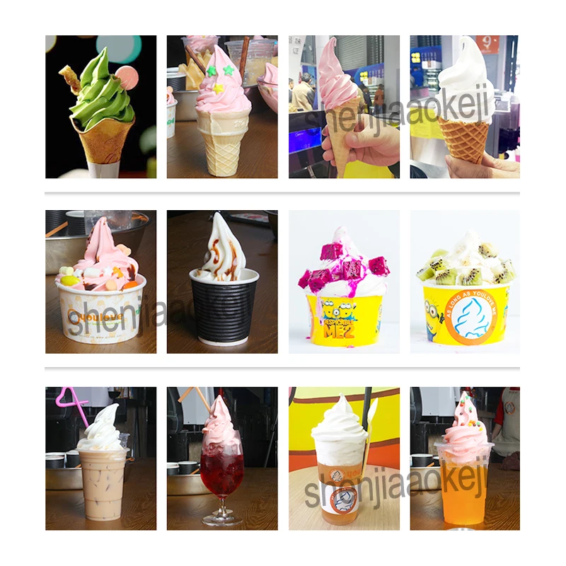 Аппарат для изготовления мягкого мороженого 220 В/100 в три цвета вертикальный