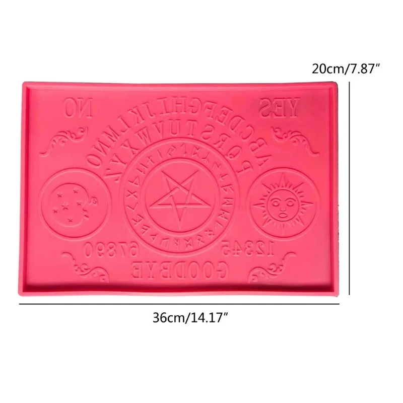 

Oujia Board Planchette Divination Large Tray Resin Silicone Molds Agate Tray Serving Board Fruit Tray Resin Molds Crafts