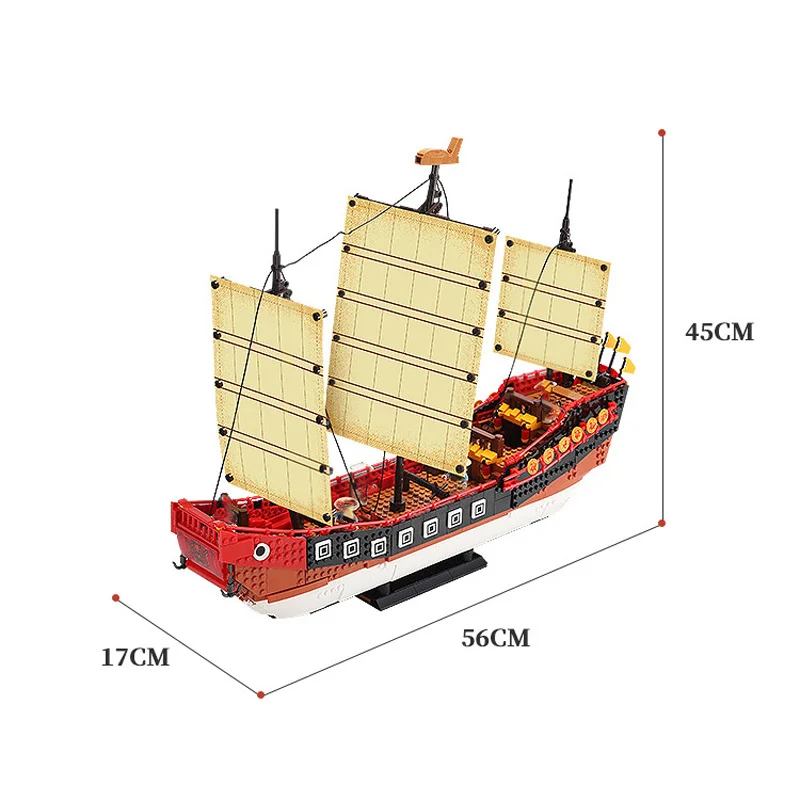Конструктор в стиле кантонского парусника морской Шелковый путь Китай паром Galleon