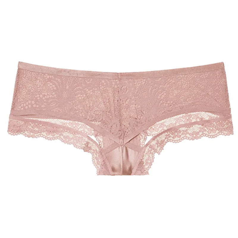 

Temptation Lace Back Hollow Out Panties Women Thin Floral Edge Sexy Underwear Transparent Briefs Seamless Lingerie Thong