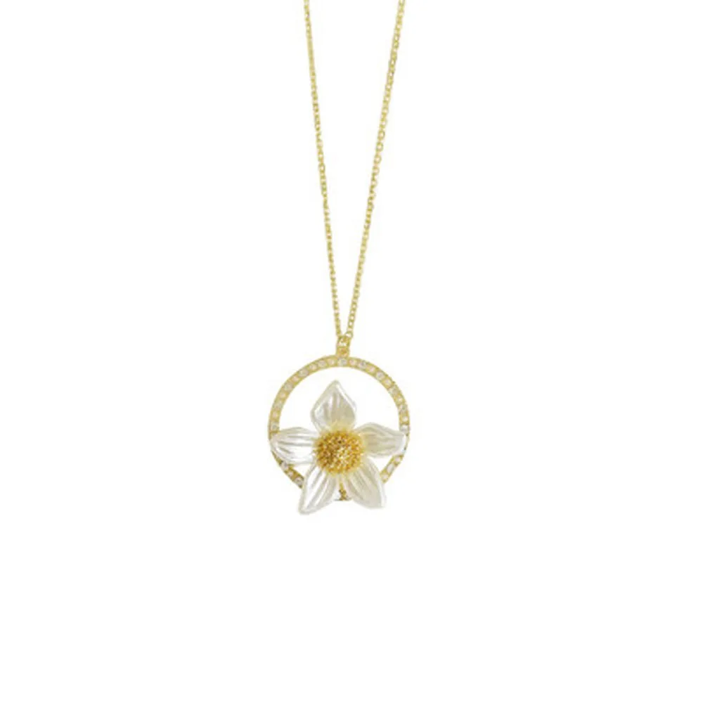 

Han Edition Fashionable Lovely Personality Style Flower Shape Pendant Necklace Female Cute Act The Role Ofing Is Tasted
