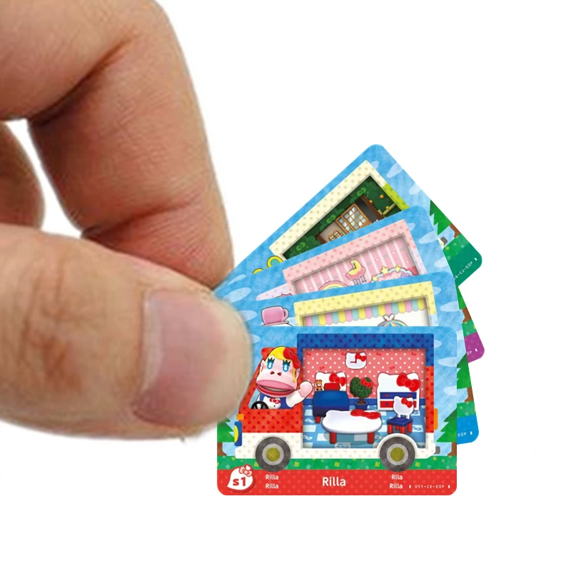 

6Pcs/lot Sanrioed X Animal Croxxing Amxxbo Mini Card Ntag215 NFC Chip Games For NS Switch