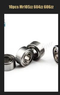 10 шт. Mr105zz 604zz 606zz 608zz 623zz 624zz 625zz 626zz 635zz 685zz 698zz шариковый подшипник с глубоким жёлобом фланцевый приводной ременный шкив
