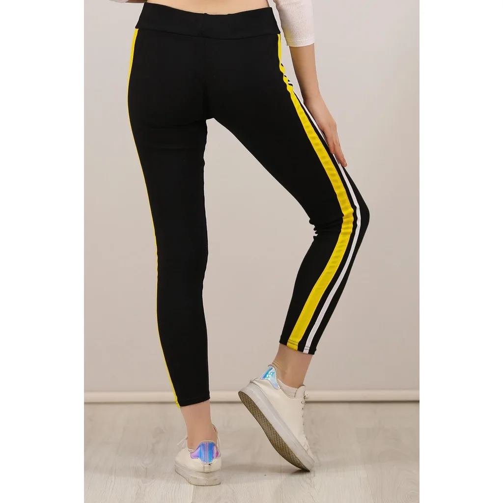 So Seritli Leggings Siyahsari - 0240.432.