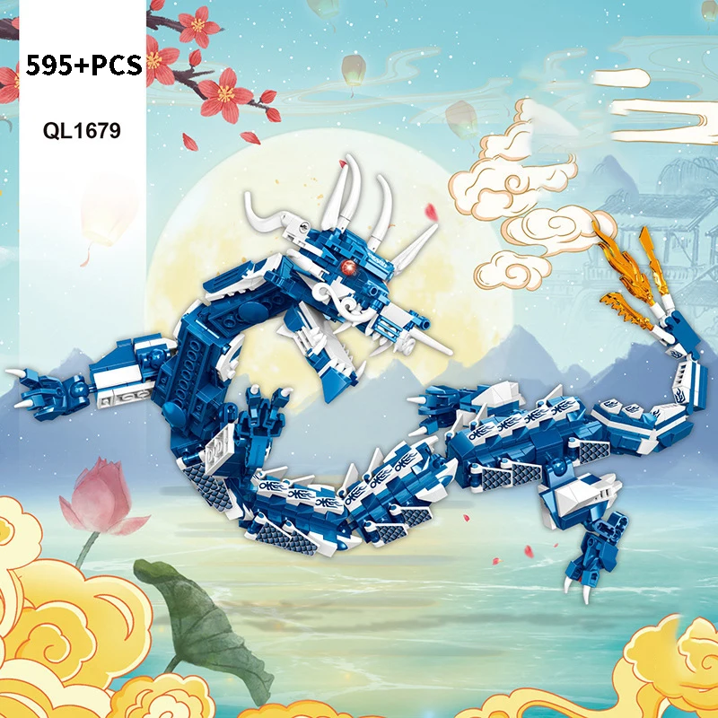 Коллекция из 6 подвесок китайского дракона в восточном стиле цветной дракон