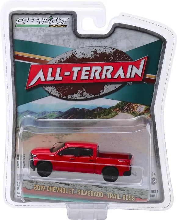 GreenLight 1:64 2019 Chevy Silverado Trail сплав модель автомобиля металлические игрушки для детей