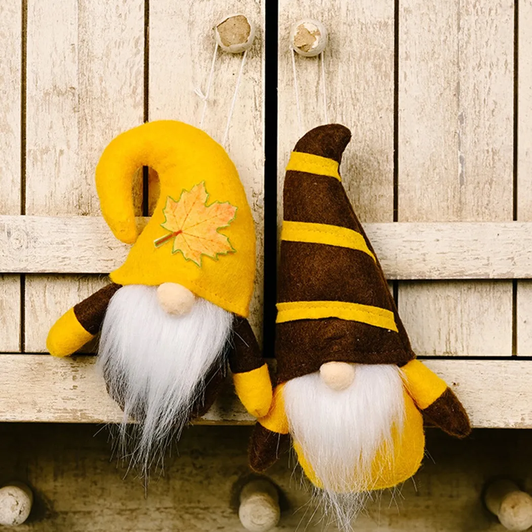 

1pc Autumn Harvest Festival New Pumpkin Maple Leaf Faceless Doll Pendant Home Outdoor Decoration Christmas Party Supplies