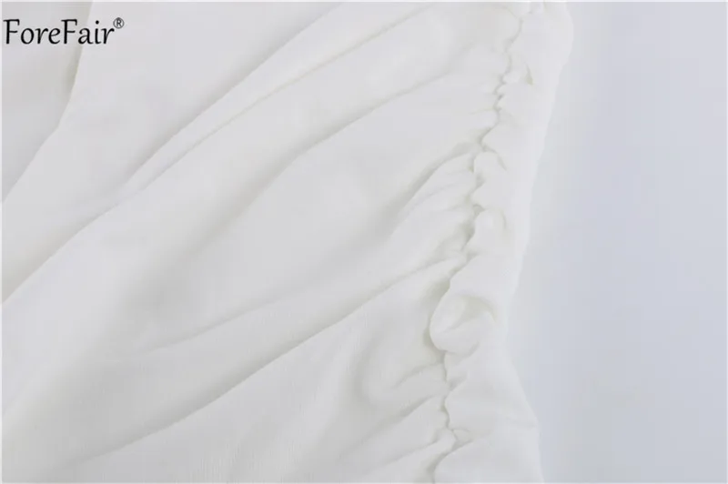 Forefair V Шеи Обертывание Bodycon миди платье черный зима осень для женщин с длинным рукавом Ruched Cross твердые сексуальные повседневные красные платья