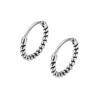 2021 new vintage punk stainless steel hoop earrings for men women girls small gothic hip hop jewelry accessories gifts earrings