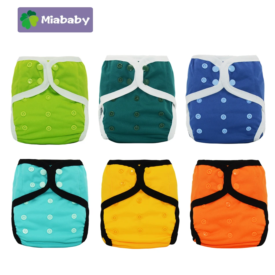 

Miababy cloth diaper cover with elastic binding washable, waterproof and breathable for 3-15kg boy and gril baby