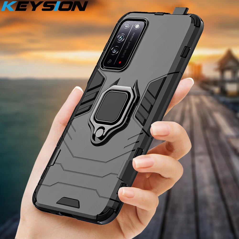 Ударопрочный армированный чехол KEYSION для Honor X10 5G 30 Pro + Plus 30s 9C 9S 9A подставка с
