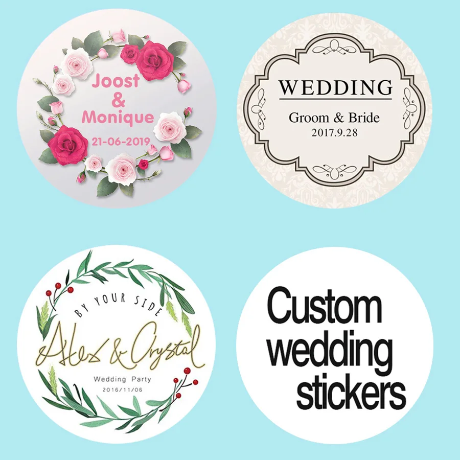 100 персонализированная наклейка с индивидуальным логотипом прозрачная белая