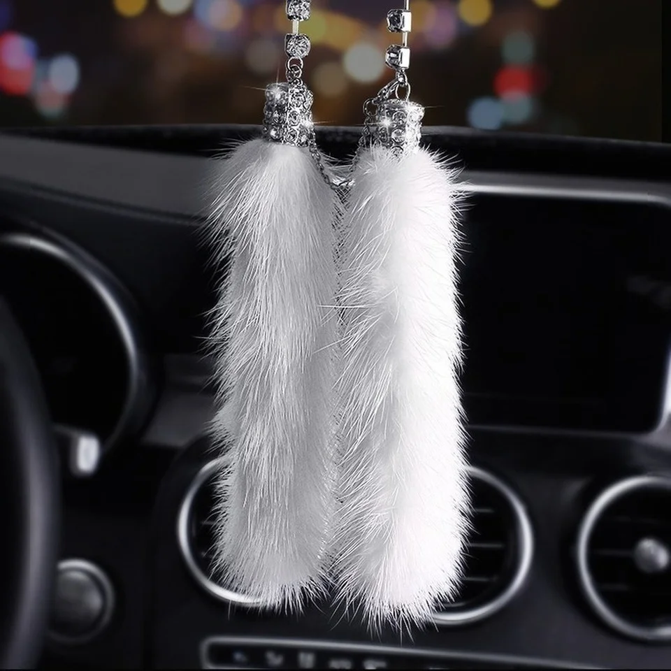 

New Diamond Car Pendant Rearview Mirror Hanging Cartoon Decoration Ornament Car Pendant Bling Car Accessories for Woman Girls
