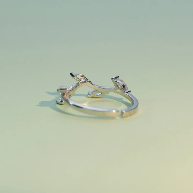 Trusta, Настоящее серебро 925 пробы, модное ювелирное изделие, коктейльное кольцо с листьями, размер 5, 6, 7, для девочек, детский Рождественский подарок, DS532, Прямая поставка