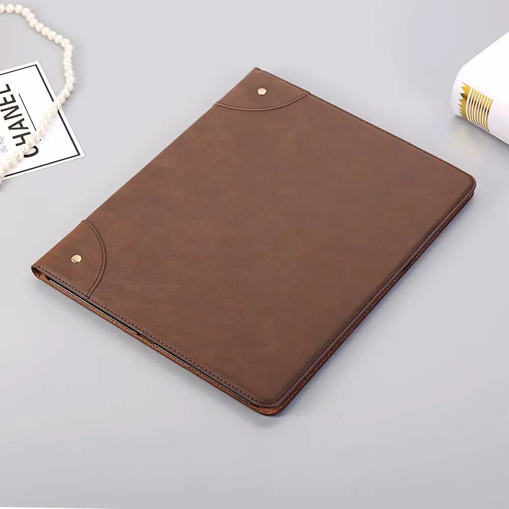 

Чехол для планшета для iPad Pro 12,9 дюйма 2018, восстанавливающий древний кошелек из искусственной кожи, флип-чехол с подставкой, умный чехол + ручк...