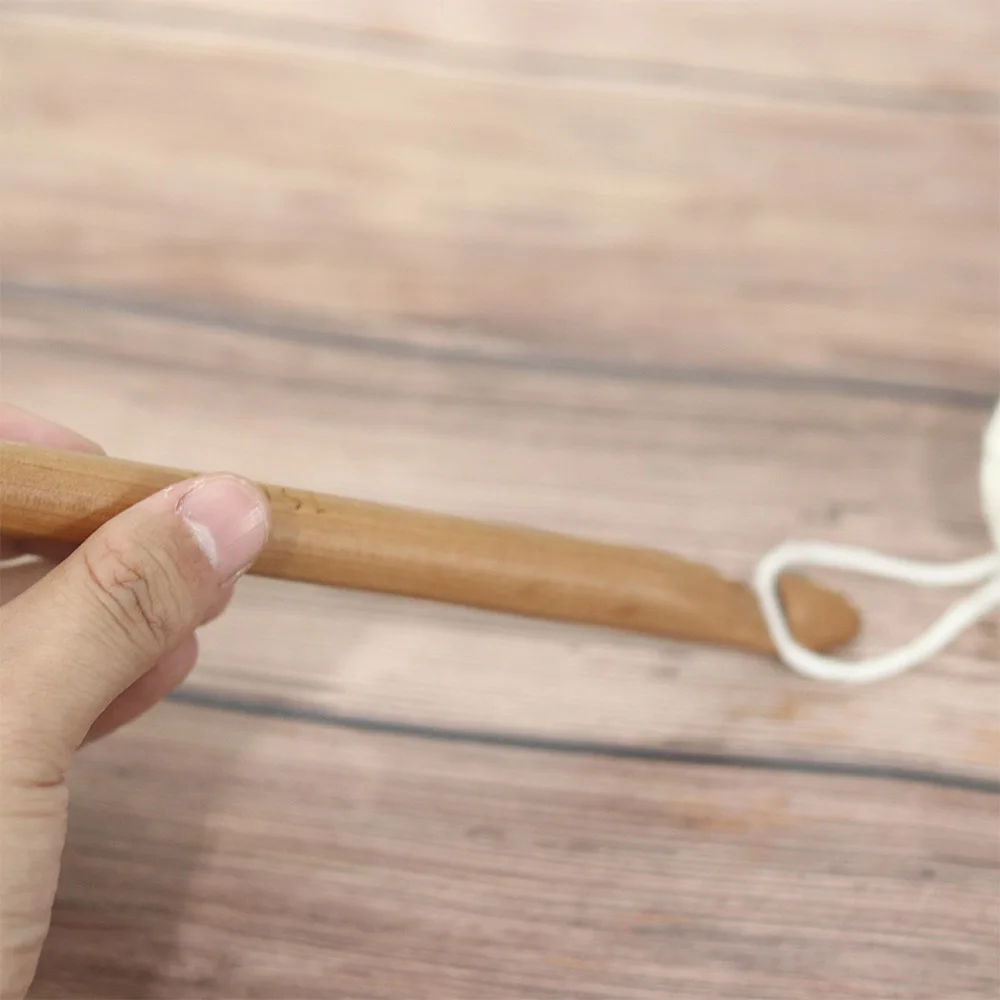 Large Bamboo Crochet Hooks Needles Jumbo Size 15mm 20mm 25mm for Thick Yarn DIY Crafts Sewing Knitting Weaving | Дом и сад