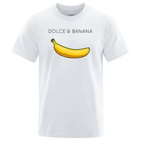milf dolce banana print mens t shirts crewneck breathable tops oversized comfortable tshirt mens as xxxl tees shirts