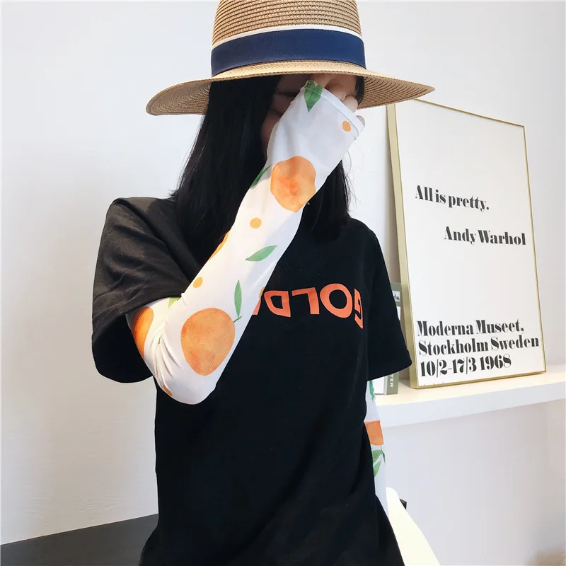 Женские солнцезащитные перчатки с полупальцами длинные без пальцев защита рук