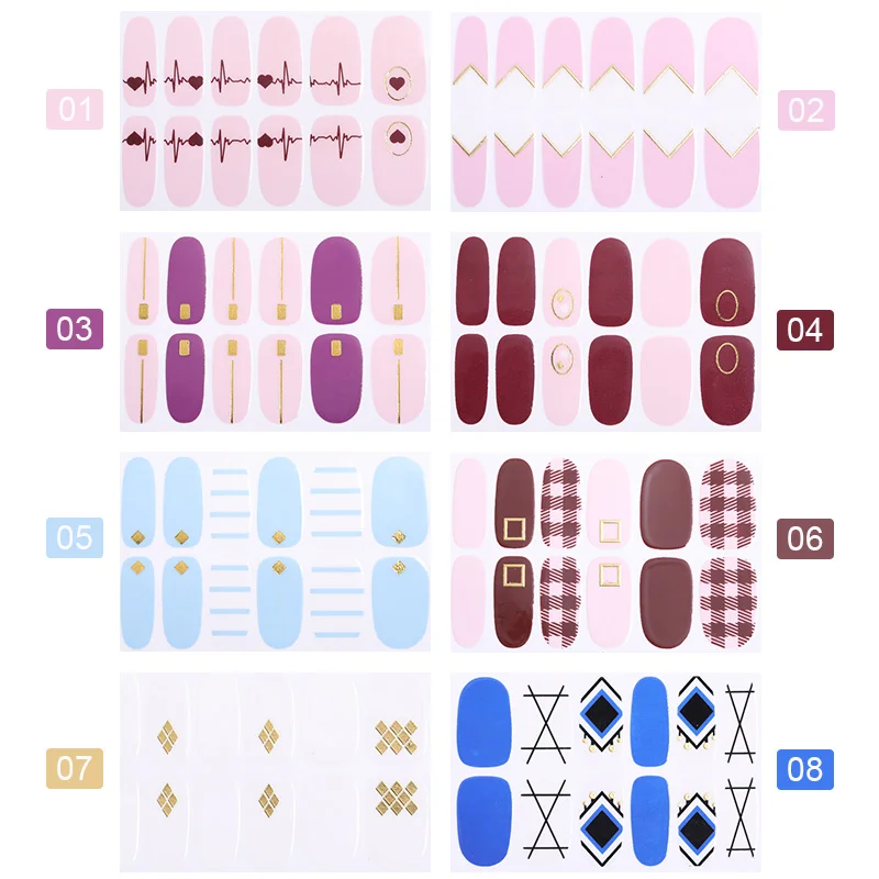 1 шт. Съемная наклейка для ногтей s полное покрытие накладные ногти Советы без