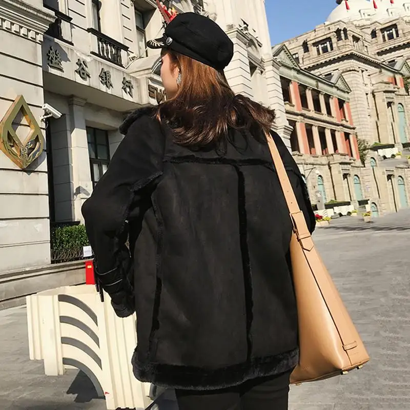 Ейстории новые женские ботинки сезон зима-осень кожаные куртки короткие иск из