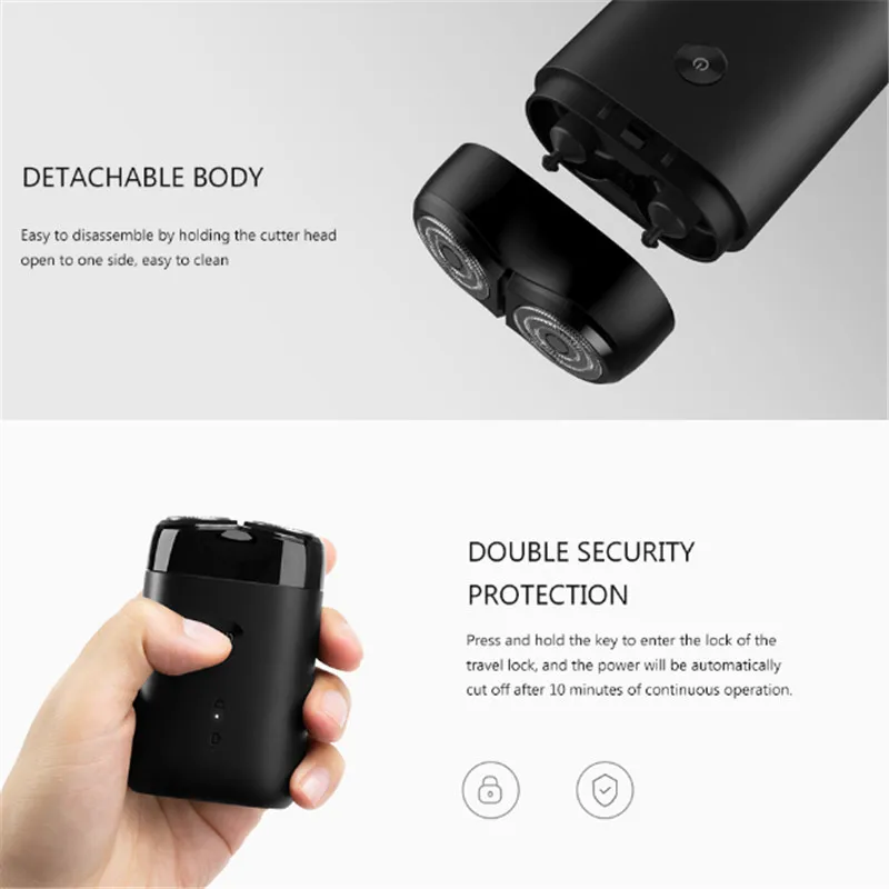 Оригинальные мужские электробритвы Xiaomi Mijia MSX201 портативная Вращающаяся головка