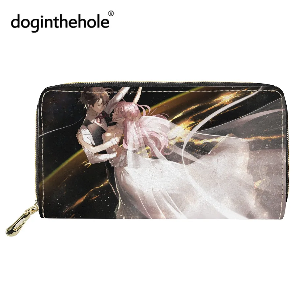

Doginthehole Luxury Design Young Women Money Bank Card Wallet Anime Guilty Crown PU Leather Purse Delicate Shu Inori Cartoon Bag